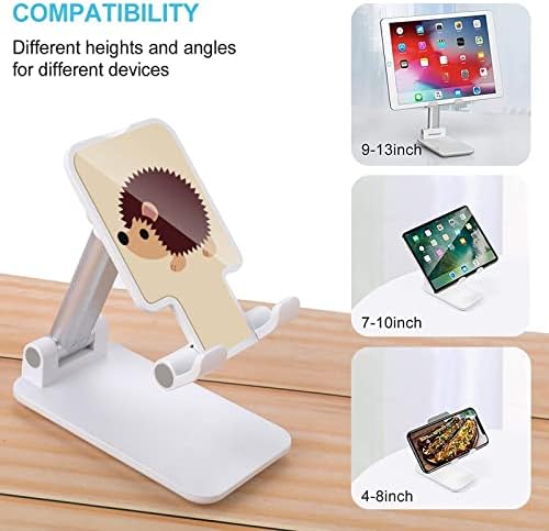 Cartoon Hedgehog Phone Stand Stand ajustável Tablets dobráveis ​​Acessórios para suporte para telefones de mesa