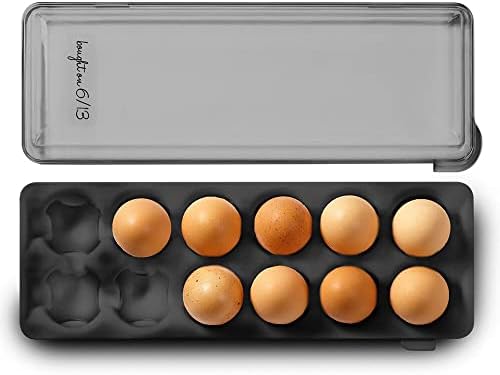 Organizador da geladeira por suporte de ovo Madesmart, tamanho único, carbono