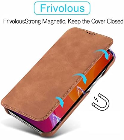 Capa de telefonia fólio de couro, para a Apple iPhone 14 Case 2022 Scratch Scratch resistente Scratch Holster [slot de