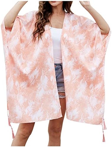 Ruziyoog feminino de verão impressão floral kimono cardigan