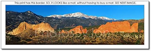 Photosbyjon pike's pico e jardim dos deuses 12 polegadas x36 polegadas da montanha colorado paisagem impressão fotográfica panorama