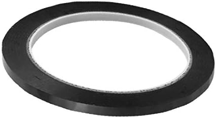 X-dree 5mm Largura 66m Comprimento de fita adesiva de adesivo de um lado de um lado preto (Nastro di Marcatura adesivo