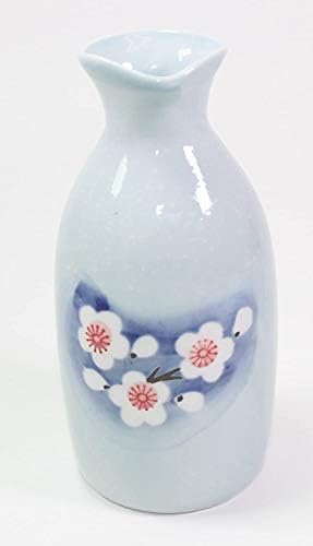 Branco branco Branco Branco Japonês de porcelana Japanese Conjunto com 4 xícaras 1 decantador/garrafa/jarra