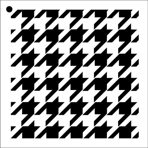 Houndstooth - Estêncil de padrão repetível por Studior12 - STCL1026