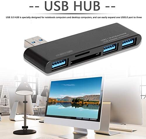 Xxxdxdp portátil 5 em 1 USB 3.0 Conversor de divisor de cubo 5Gbps USB 3.0 para adaptador de leitor de cartão SD TF para