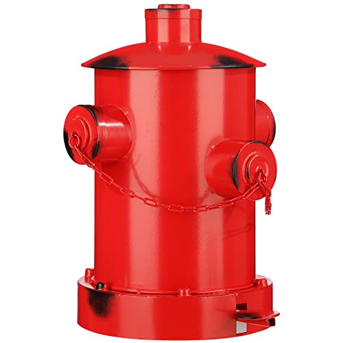 Lixo de hidrante para incêndio pode retro lata de lixo criativo com balde interno de grande capacidade Pedal lixo pode lixo de lixo externo para ambientes externos para lixo de cozinha de parques lixo