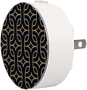 2 Pacote de plug-in Nightlight LED Night Light Abstract Geométrico Padrão com linhas com sensor do anoitecer para quarto para o quarto de crianças, viveiro, cozinha, corredor