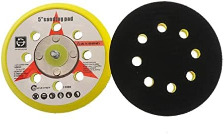 Vieue abrasivo retificação polimento de 5 polegadas de 5 polegadas de 8 buracos landing landing disc support almofada pneumática