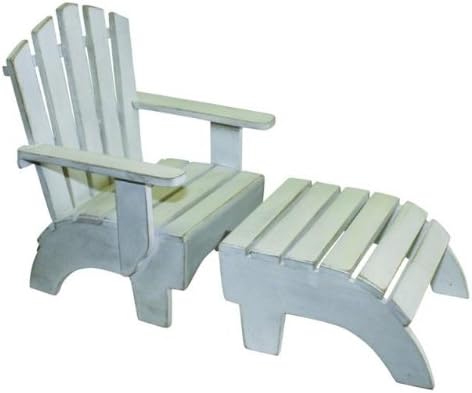 Minha cadeira de boneca de praia de madeira branca de estilo antigo e elegante. Assento de beleza de banho