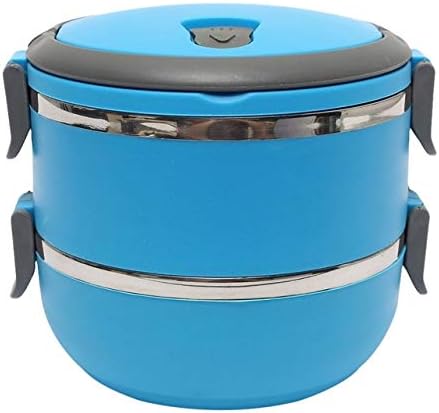 Slatiom 2 camadas nova lancheira isolada térmica Bento Armazenamento de piquenique Tin Food Jar Aço inoxidável multicamada para acampamento ao ar livre