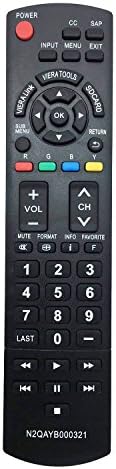 Smartby N2QAYB000321 Remote Control Compatible with Panasonic TVs TC-26LX14 TC-32LX14 TC-42PS14 TC-42PX14 TC-50PS14 TC-50PX14 TC-54PS14