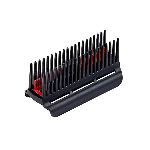 Vermelho por Kiss 1875 Cerâmica Ionic Styler 3 Anexos, incluindo Detangler Pik, 4 configurações de velocidade de calor, botão