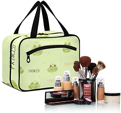 Bolsa de higiene pessoal senya bolsa cosmética Princesa Frogs de grande capacidade Organizador de viagens para acessórios