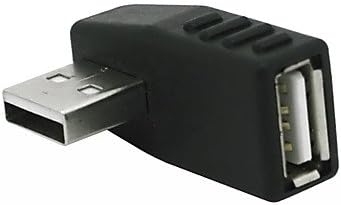 BL 90 graus ângulo reto USB 2.0 Um conversor de conexão adaptador masculino para fêmea