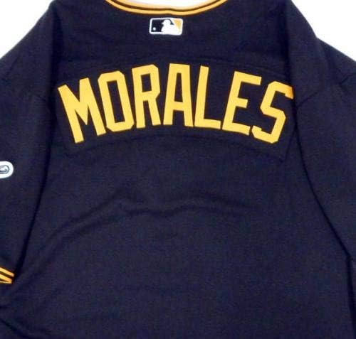 2012 Pittsburgh Pirates Jose Morales # Jogo emitiu Black Jersey Pitt33725 - Jogo usado MLB Jerseys