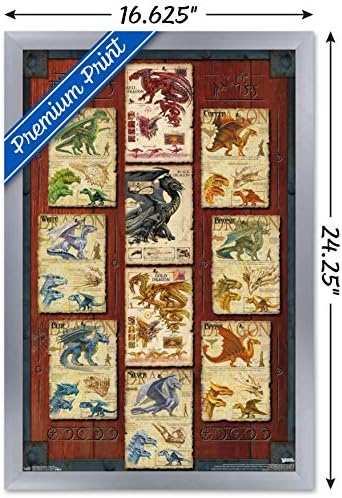 Trends International Dungeons Dragon Grid Wall Poster, 14.725 x 22.375, versão sem moldura premium