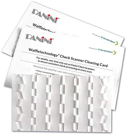 Panini Check Scanner Cleaning Cards com Waffletechnology