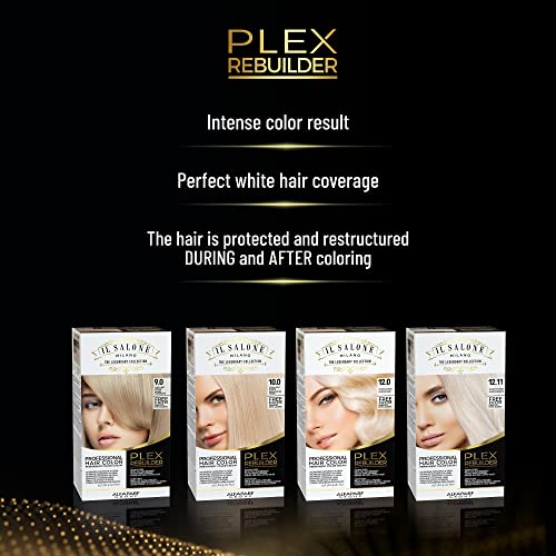 Il Salone Milano Plex Recoxente Creme de cor de cabelo permanente - 12,11 Platina prata tintura de cabelo - salão