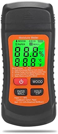 Lukeo Wood Meder LCD Digital Damp Tester com verde do tipo de luz de fundo do tipo de água Vazamento e detector para