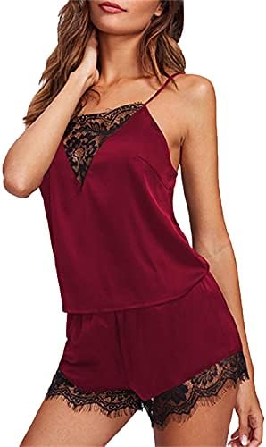 Vestido de lingerie de renda para mulheres Sexy Front Feching Babydoll Sleepwear Strap V pescoço Mesh Chemise Nightie