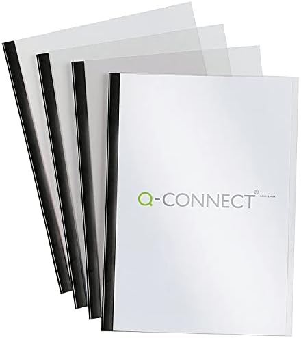 Q-Connect Black A4 Flinder de slides de 5 mm e conjunto de capa KF01940