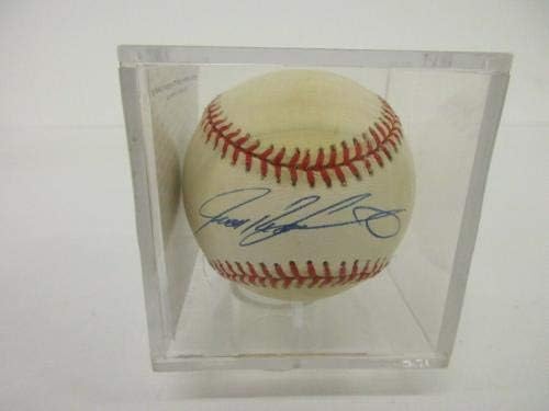 Ivan Rodriguez Texas Rangers assinou o DNA oficial de beisebol da Liga Americana Oficial - bolas de beisebol autografadas