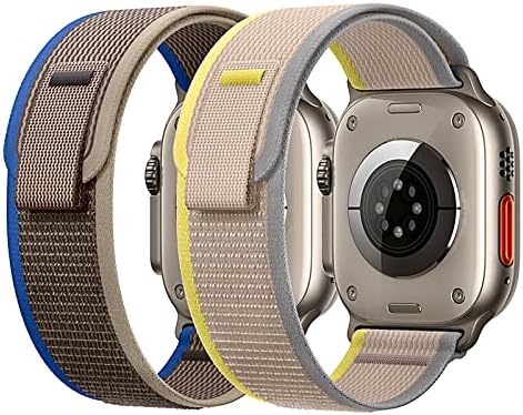 Loop de trilha Compatível com Apple Watch Ultra Band 49mm 45mm 44mm 42mm 41mm 40mm 38mm homens mulheres, banda de tecelagem