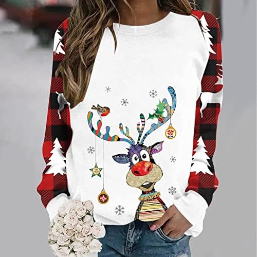 Sweater Feia de Natal para Mulheres Varietadas Selta de Selta de Pullover Light-Up de Xmas com LEDs LED multicoloridas