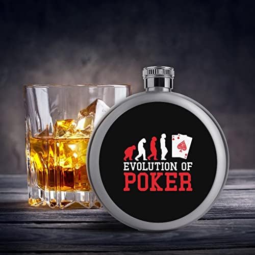 Evolução do jarro de poker balão de licor redondo balas de uísque fofo Aço de aço coldres de garrafa de vinho portátil Faltos