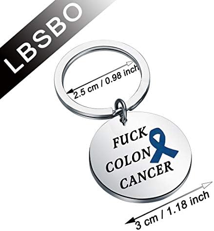 Cólon Câncer Consciência Jóia Jóia Câncer Fita Fita de Cólon Cancer Keychain Sobrevivente presente