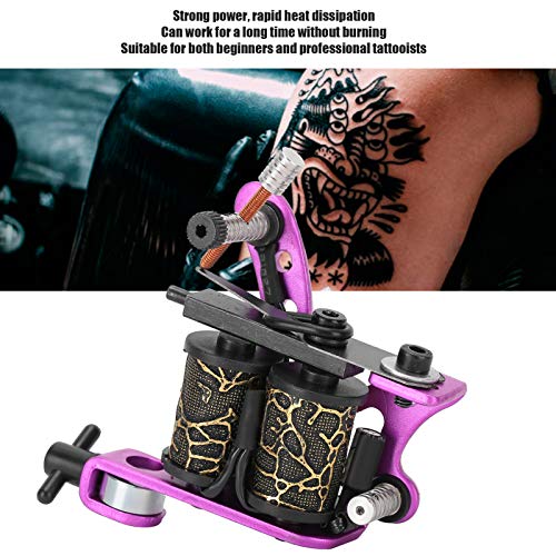Máquina de tatuagem de bobina, revestimento profissional/tatuagem de corpo de shader para tatuagem para iniciantes