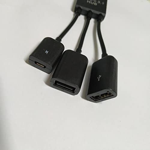 BAOBLAZE 3 em 1 Male a 2xusb + micro USB Power Charging Host OTG Cable para telefones Android