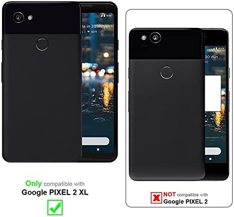 Caso Cadorabo Book Compatível com Google Pixel 2 XL em azul escuro preto - com fechamento magnético, função de suporte e slot