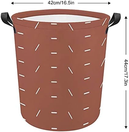 Foduoduo Cesta de lavanderia Terracota queimada laranja Modane