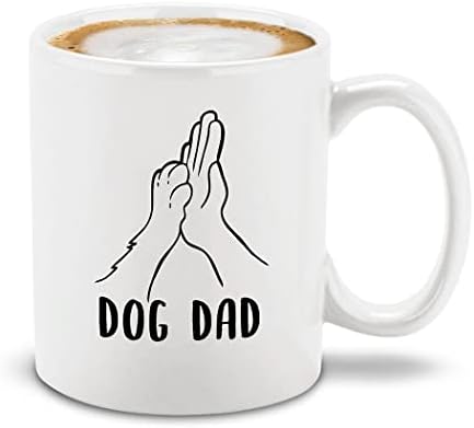 shop4ever® cão papai alto melhor amigo de um amigo de café engraçado caneca de caneca de caneca de cerâmica 11 oz.