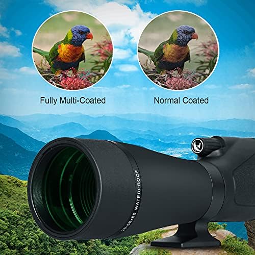 Gosky HD Spotting Scope 20-60x 80mm com adaptador de tripé e smartphone, Bak 4 Prism Spotter Scopes para observação de