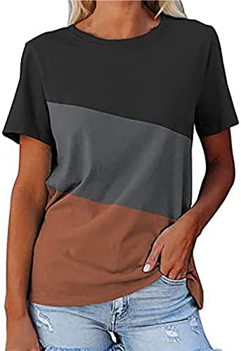 Camisa de blusa de lounge para feminino para feminino Coloque de manga curta Camiseta gráfica de cola curta oq oq oq oq oq