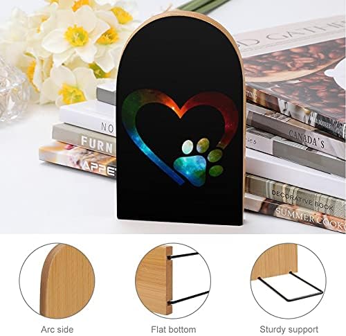 Galaxy Paw Print Heart Reading Bookshelf Office Bookshell