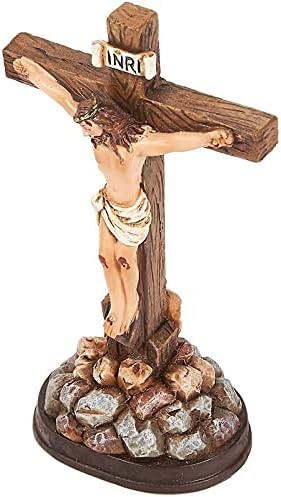 Estátuas religiosas de Juvale - Figuras cruzadas de Jesus Crucifix - cruzamentos católicos sagrados, figuras de resina