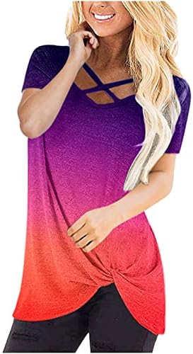 Tshirt de blusa de outono de verão para mulheres 2023 MANAGEM CURTO V GRAPHIC DE CLOGOLIC GRAPHIC LONDO FIL FIT Bandage Shirt