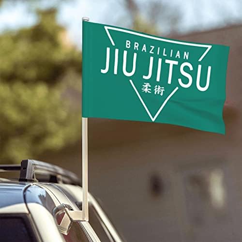Jiu Jitsu Triangle Car Bandeira 12 × 18 polegadas Veículo ao ar livre Decoração de automóvel Banner de clipes de janela
