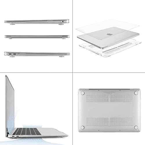 Mosis Compatível com MacBook Air 13 polegadas Caso 2022-2018 A2337 M1 A2179 A1932, USB C Adaptador USB 2 pacote e laptop