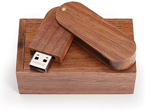 ROVA DE MODEMA USB 2.0 Flash Drive Storage Memory Stick Stick Stick Pendrive com caixa de madeira