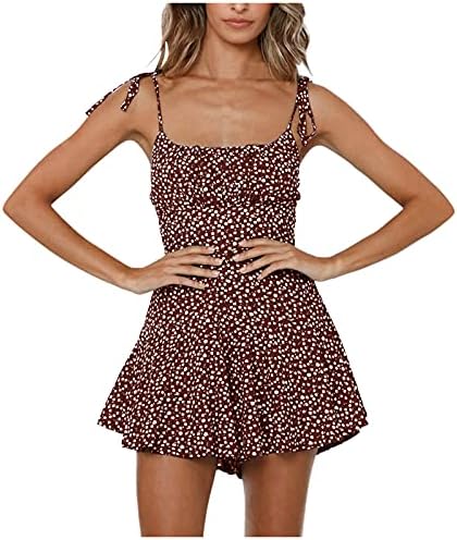 GDJGTA Mulheres vestem manga plissada sexy de verão u decote de decote de teatro boho vestido boho vestido para festa de praia para festa de praia