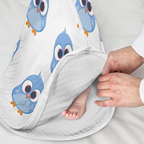 vvfelixl colorido fofo pássaro azul de bebê com cobertor vestível, saco de dormir de transição para bebês, saco de sono para
