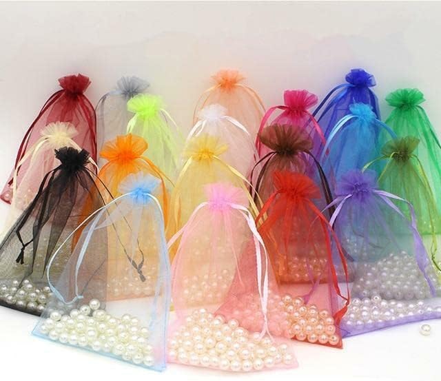 Super Bingo Decorações para o feriado 10 PCs 3x4 Organza Borgonha Bags Bags Festa de Casamento Recepção Favorias Favorias VENDA DF-1741