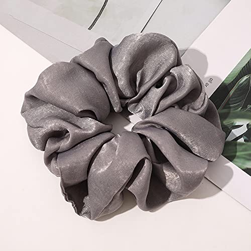 Rttyoa Scrunchie de grandes dimensões, 7,8 polegadas /20 cm de cabelos grandes, órgão macio de seda e arbustos, laços