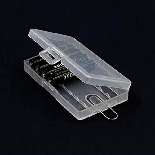 Caixa de armazenamento de bateria OUNONA Caixa de bateria de proteção transparente nº 7 da capa do suporte da bateria