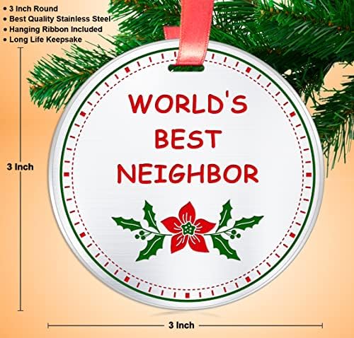 Apreciação de Christmas- Apreciação do vizinho- Agradecemos a vizinhos- Agradecemos a aço inoxidável de 3 polegadas de 3 polegadas