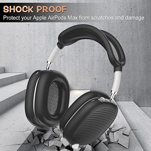 Woocon 4 Definir capa de silicone macio para airpods Max Headhones, novo capa de ouvido à prova de suor/capa da orelha/tampa